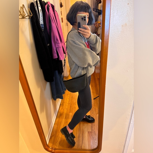 Mansur Gavriel Leather Moon Bag - Black - Picture 11 of 12